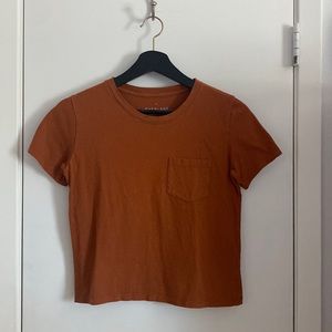 Copper Everlane Pocket Box Cut Tee - XXS